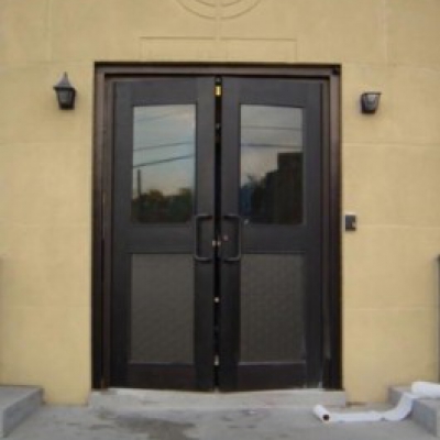 Whitestone Hebrew Center - Pair of Aluminum doors