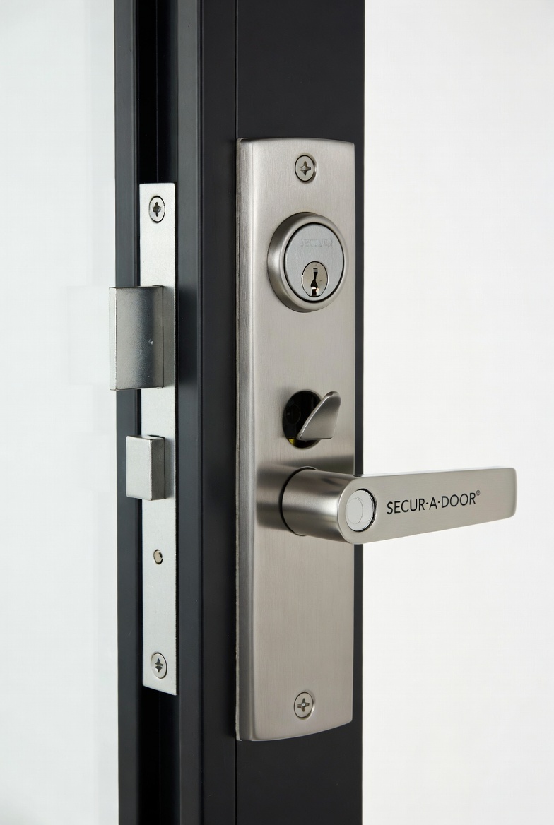 Maglatch Lock – Satin Nickel Lever Version