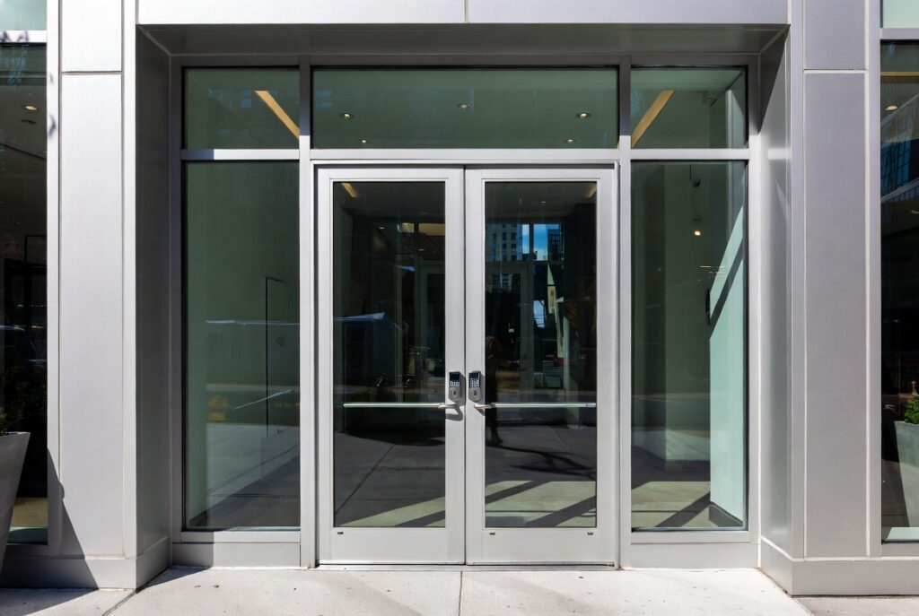 Modern Anodized Silver Aluminum Storefront New York City