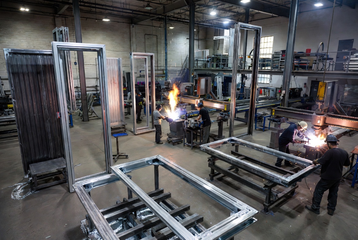 Precision Fabrication How We Build Commercial Doors in Our Queens Shop