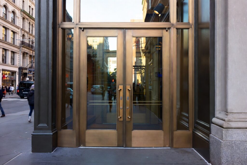 Premium Bronze-Clad Double Entrance Door Installer New York City