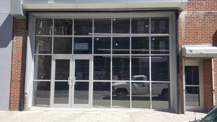 automatic sliding glass storefront NYC